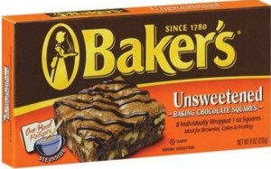 100% Baker's unsweetened chocolate