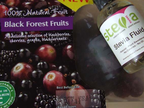 berry sorbet ingredients berries and stevia