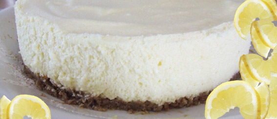 un-cut lemon quark fridge cheese cake -sugar free with stevia