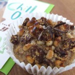 gluten free stevia sweetened Castagnaccio cup cake close up