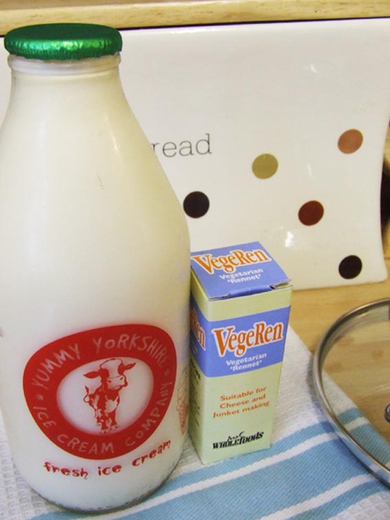 Junket raw milk rennet ingredients