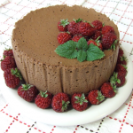 Chocolate Mouse Gateaux, light and moist sweetened with Stevia