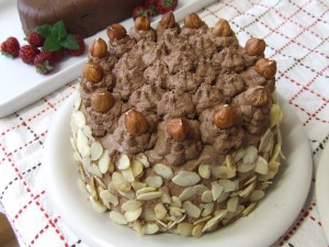recipe for Ferrero Rocher layer cake - Paleo style