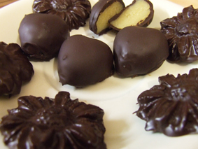 Sugar free Marzipan - with Stevia chocolated covered pralines