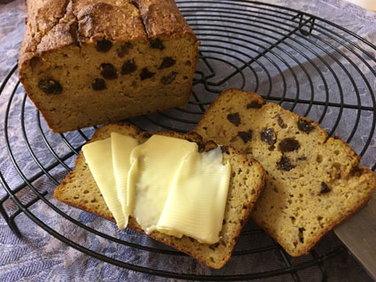 Paleo butternut squash raisin loaf – sugar free, gluten free